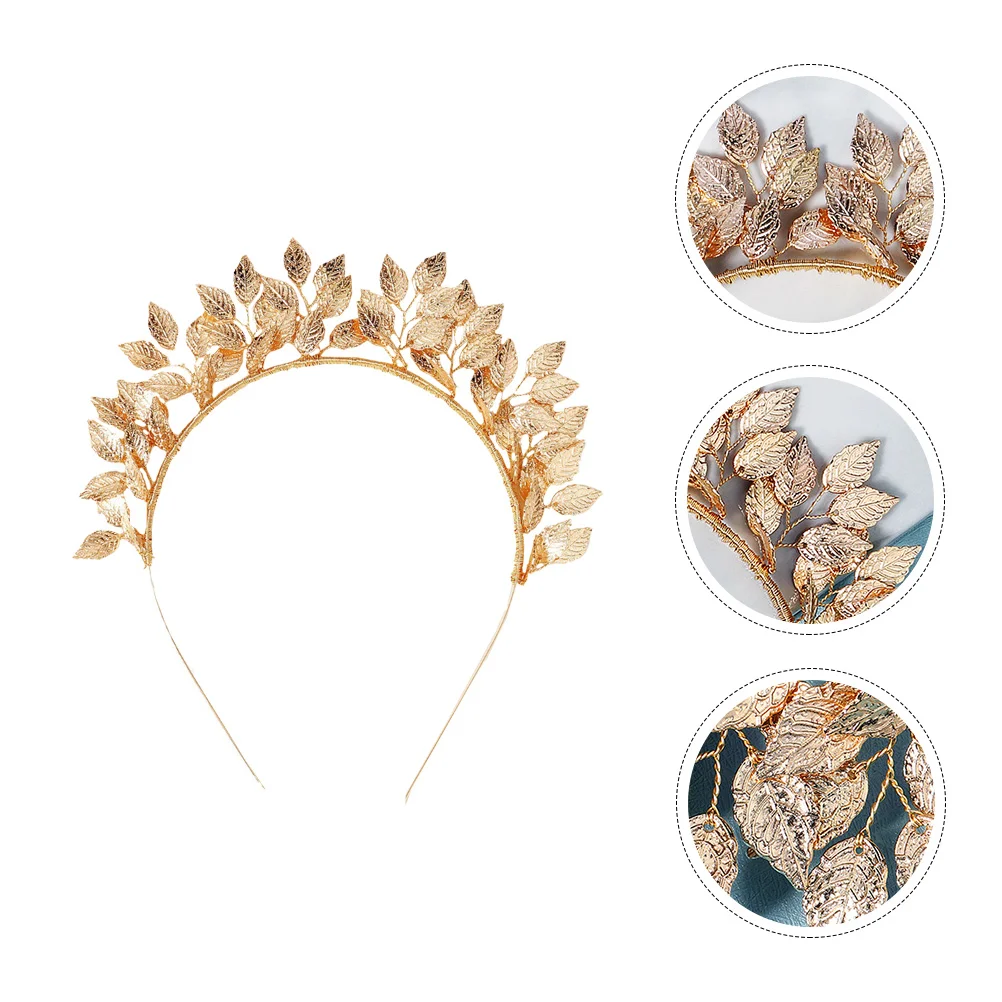 

1Pc Leaves Shape Hair Hoops Delicate Bridal Crown Alloy Elegant Headband