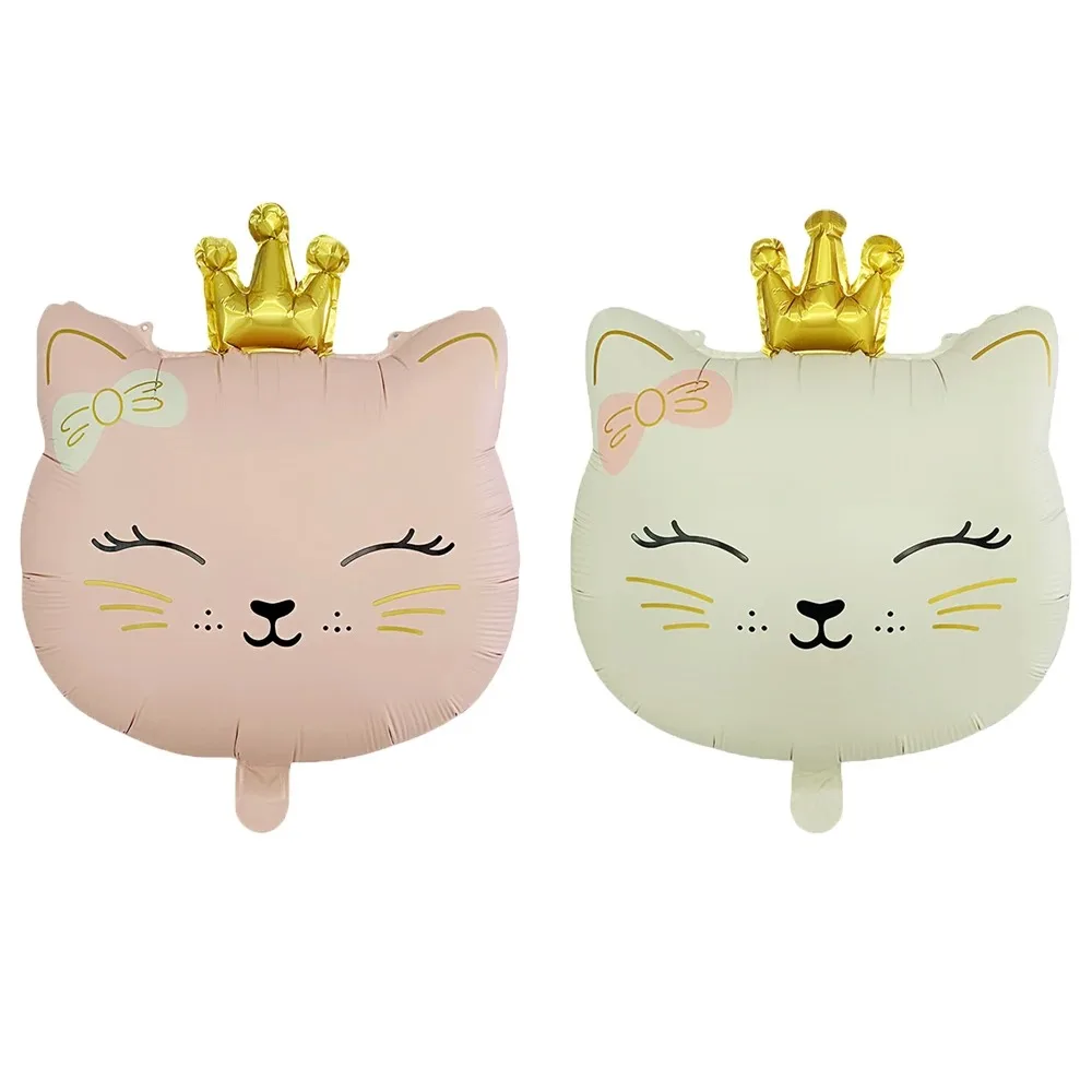 Cartoon Krone Katze Kopf Folienballon Tierballon Babyparty Geburtstag Party Dekoration Hochzeit Valentinstag Folienballons – Detail 8
