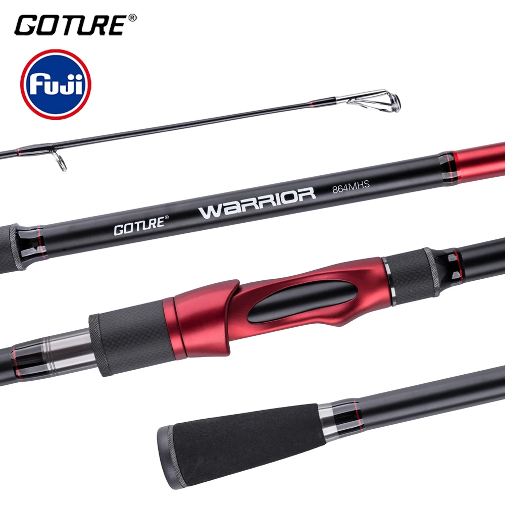 Goture Warrior II Fuji Guide Ring Fishing Rod 2.1m 2.4m 2.59m 2.7m Lure Rod  M MH ML Action 24+30T Carbon Spinning Casting Rod