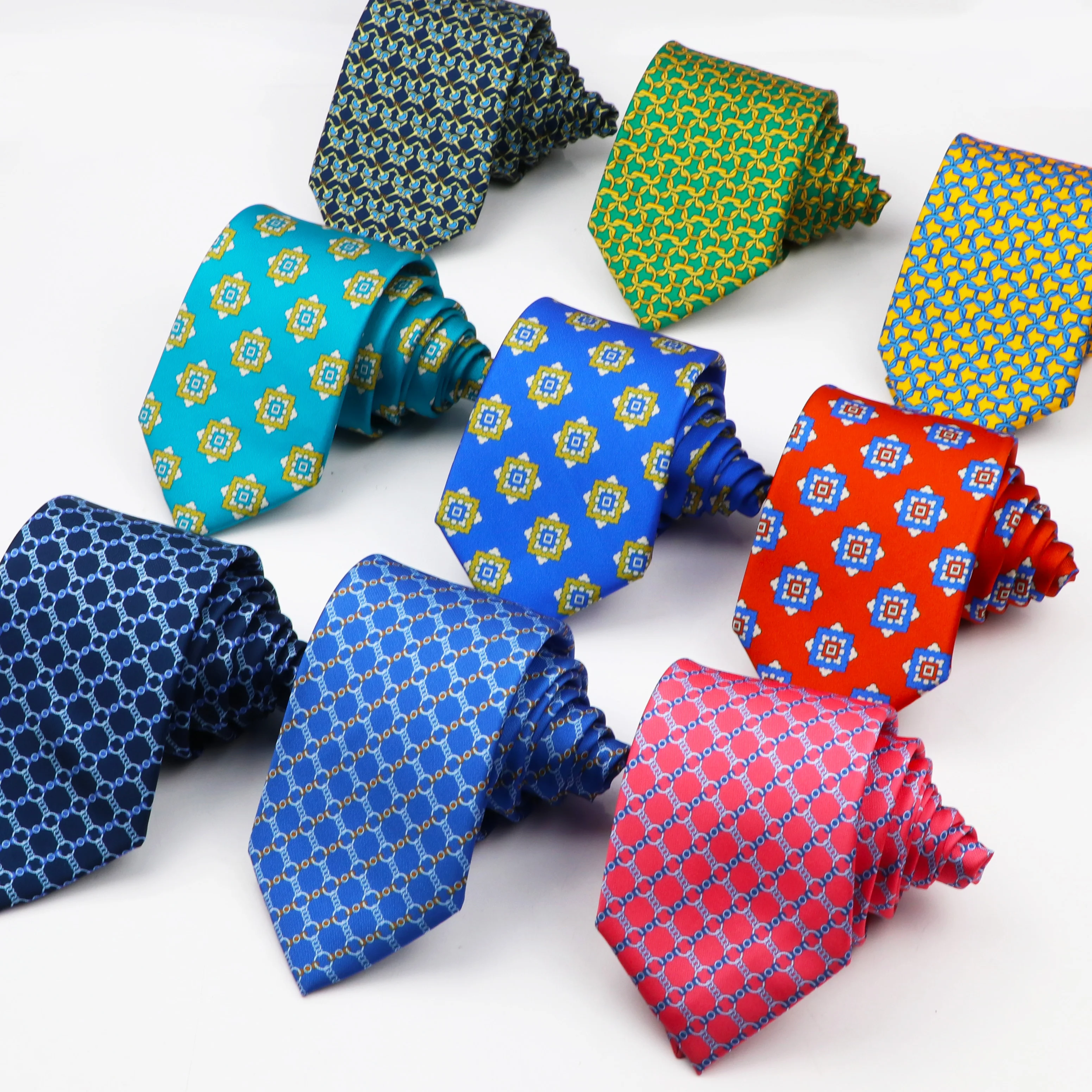 7.5cm Classic Men's Retro Pattern Tie Fashion Wedding Tie Soft And Comfortable Micro Fiber neck tie