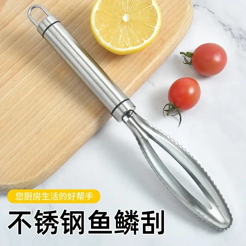 Kitchen Accessories Stainles Fish Scales Scraping Graters Fast Remove Cleaning Peeler Scraper Bone Tweezers Tool Gadge