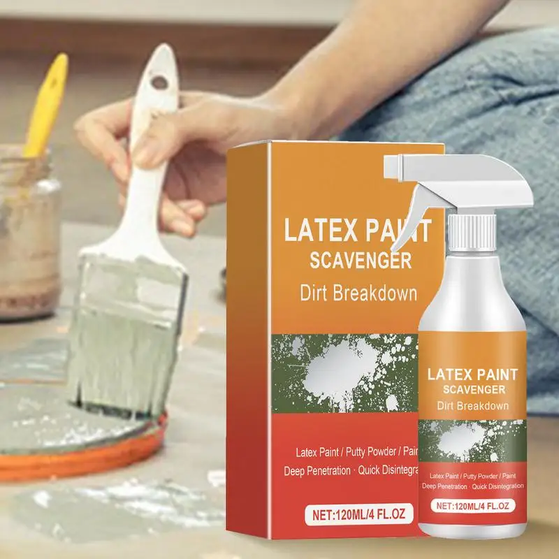 Latex Paint Remover Spray Paint Cleaner Varnish Remover Professional Stain Concrete With Sponge Latex
