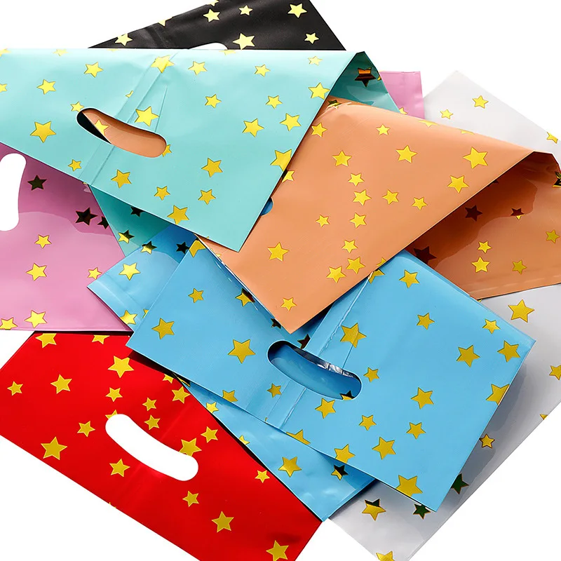 20 Stück Bedruckte Geschenktüten mit Polka Dots, Plastik-Süßigkeitentüten, Partytüten für Kinder, Jungen und Mädchen, Geburtstagsparty-Zubehör und Dekoration – Detail 3