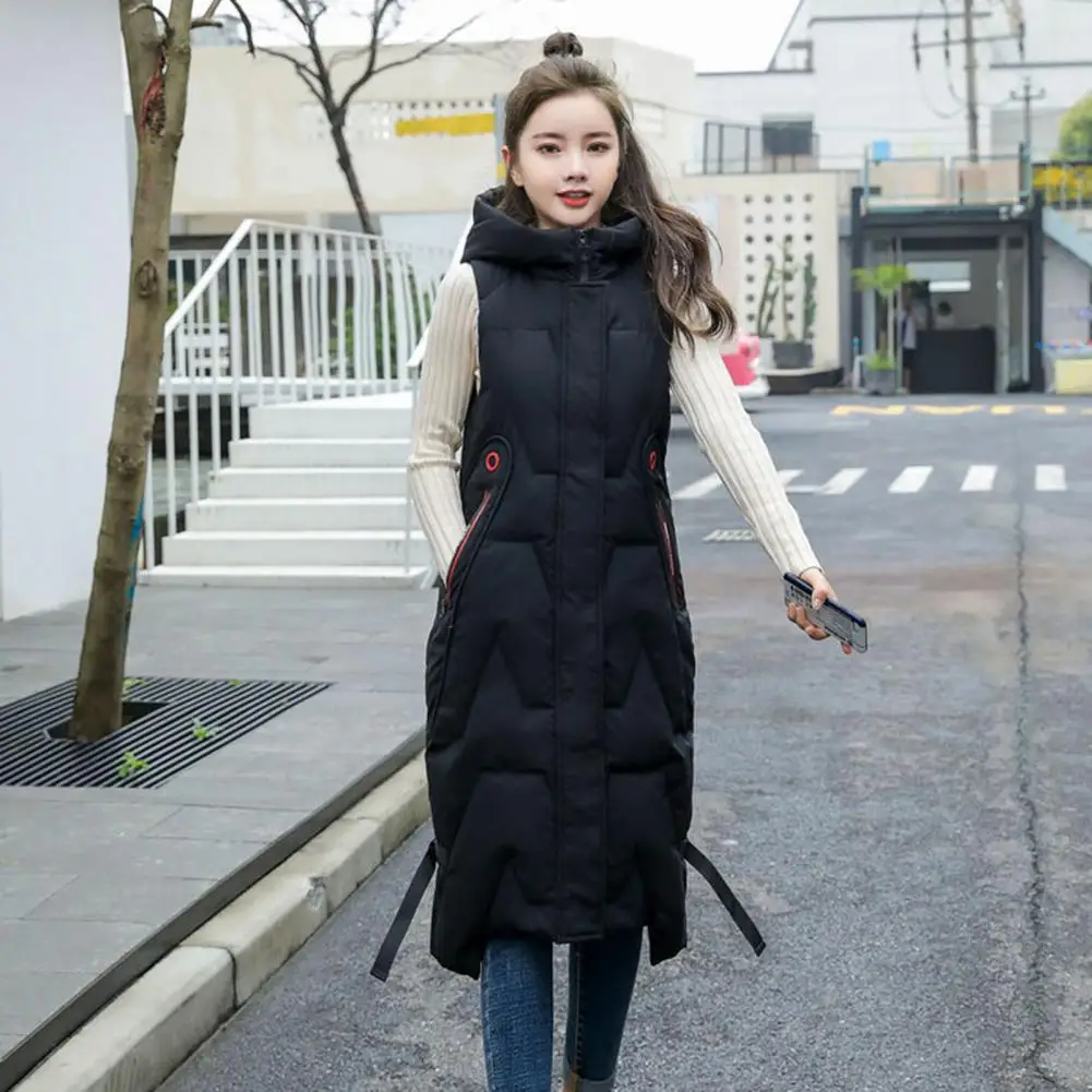 Faux Leather Zara Ladies Long Gilet Puffer Vest Zara Leather