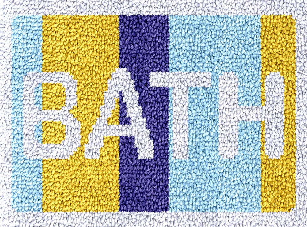 Bath DT2705 Embroidery Canvas Latch Hook Kits, Unfinished Acrylic Yarn, Embroidery Cushion, Cross Stitch Carpet