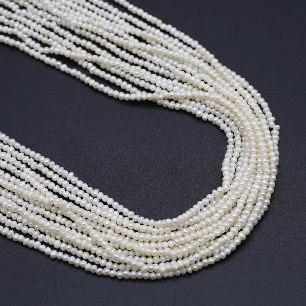 1.8-2mm Natural Freshwater Pearl Beads Irregural Natural Pearl Loose Beaded for Making DIY Jewerky Necklace Bracelet Accessories
