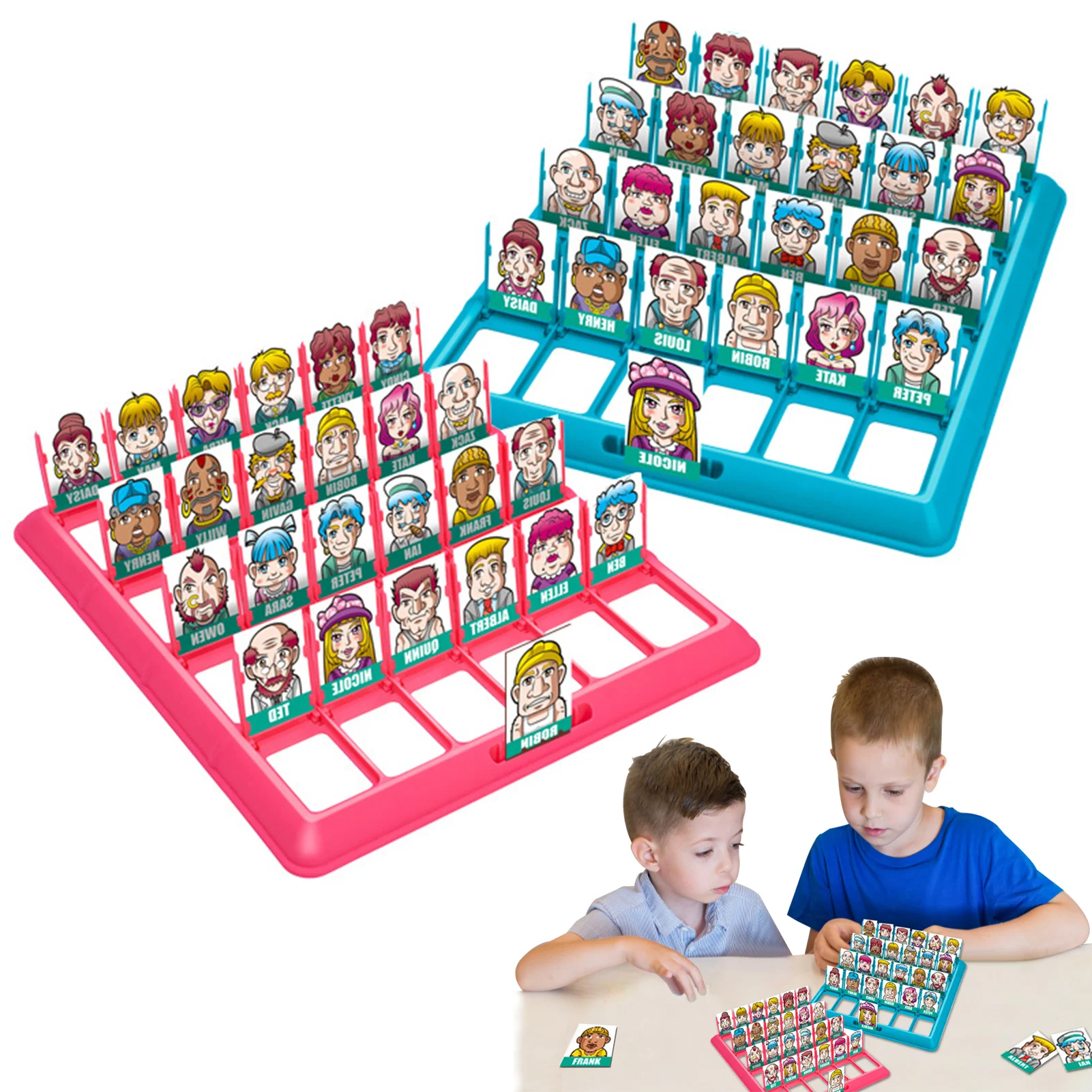 Qui est-ce Jeu de société Amusant Vous dites Je suppose Personnage Jeu de société  Famille Enfants Jeux de fête Parent-enfant Jouets de bureau éducatifs