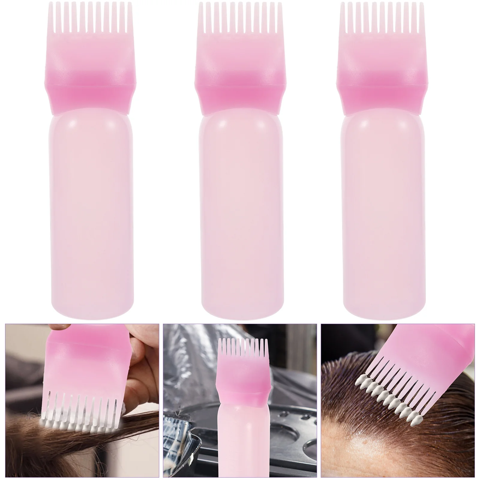

Root Comb Applicator Bottles Hair Oil Bottle Comb Applicator Bottle Hair Oiling Comb Bottle Salon Hair Dye Comb Bottle