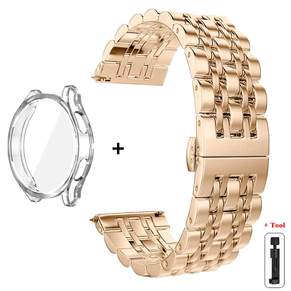 Stainless Steel Watch Strap with Soft TPU Protector Case
