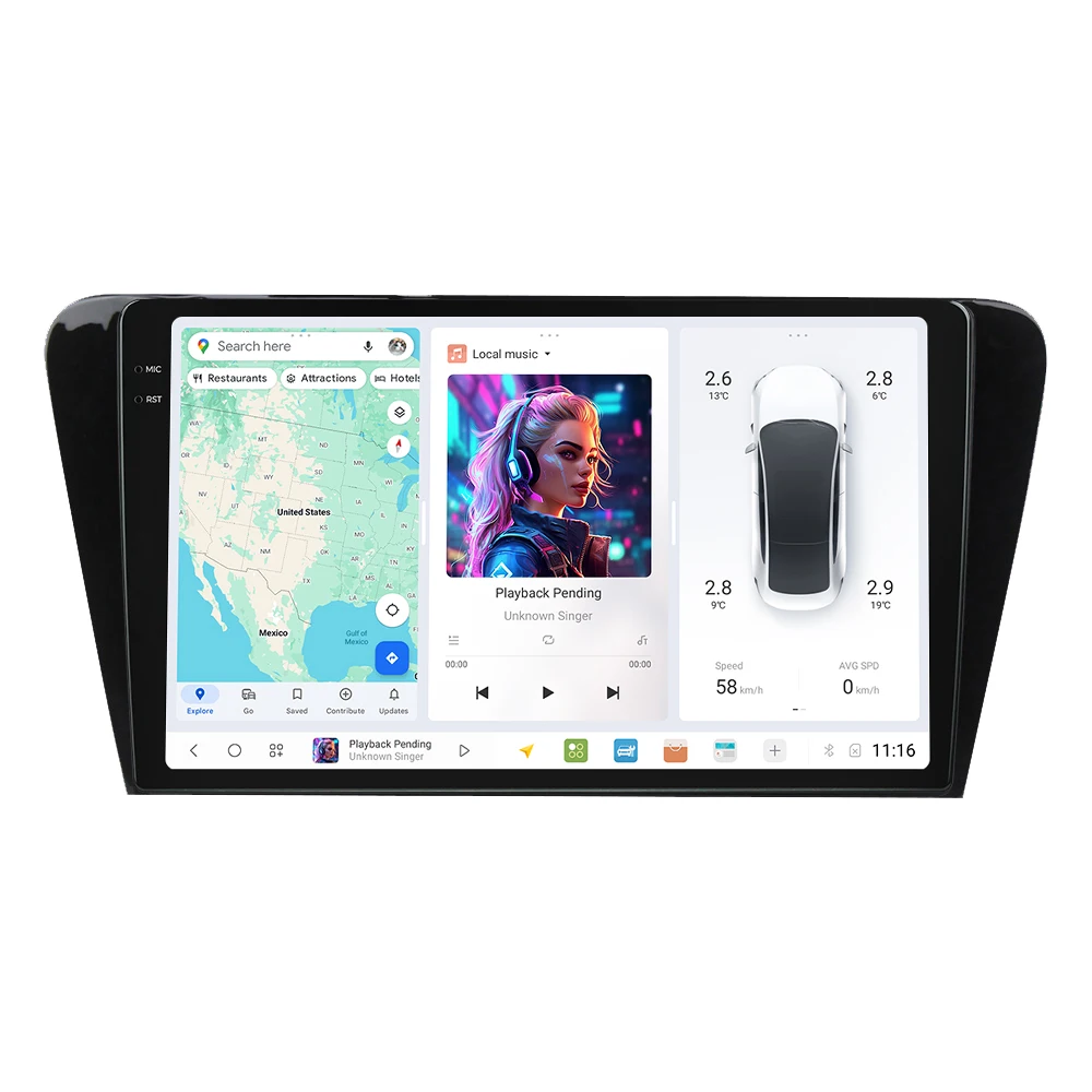 DUDUAUTO Drahtlose CarPlay Android Auto Auto Radio Für Skoda Octavia 3 A7 2013-2018 Smart Screen DSP GPS FM BT Multimedia Player – Detail 5