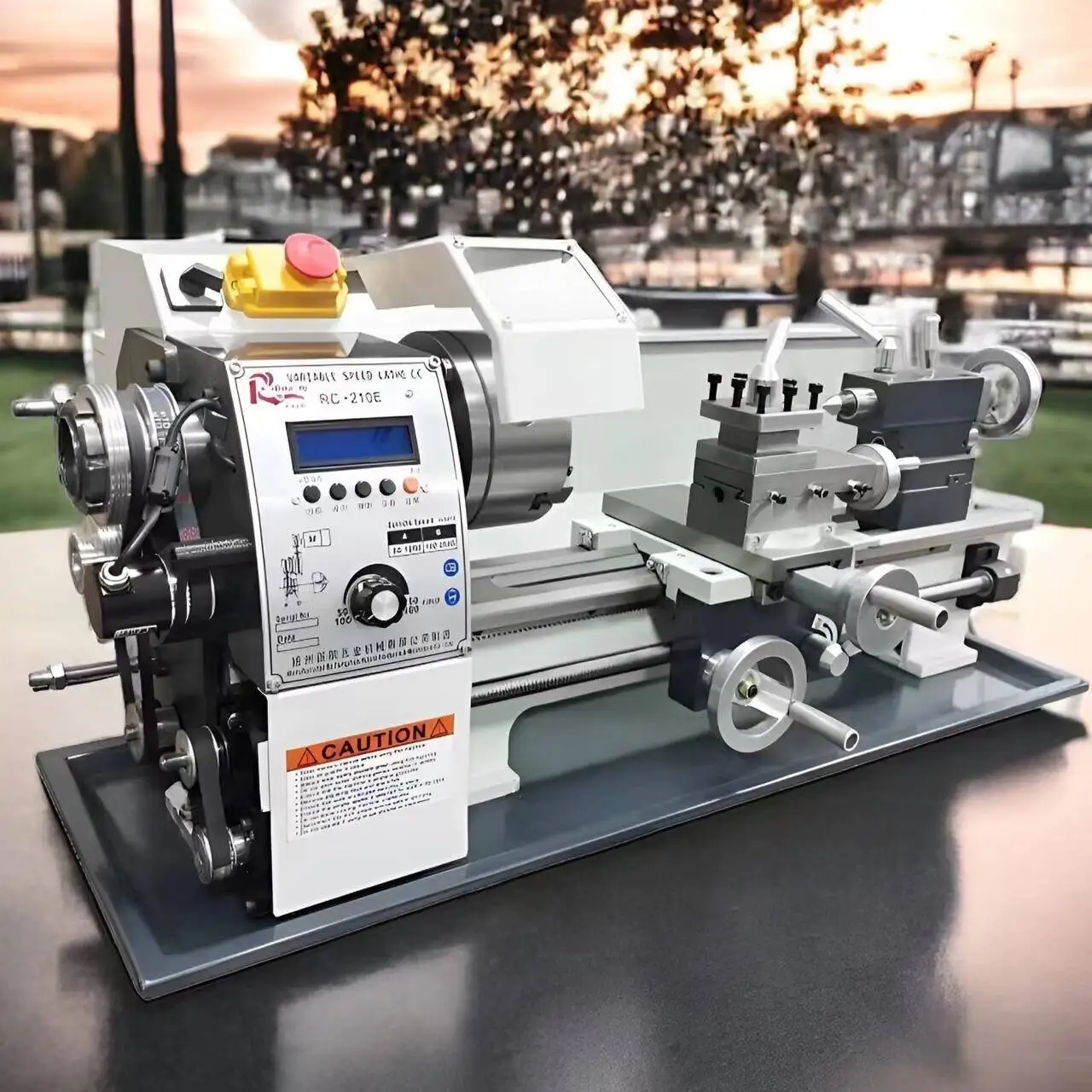 WM210 1100W 400 600 800MM Semi-Automatic Metal Lathe Length Auto Threading Making Mini CNC Machine 3