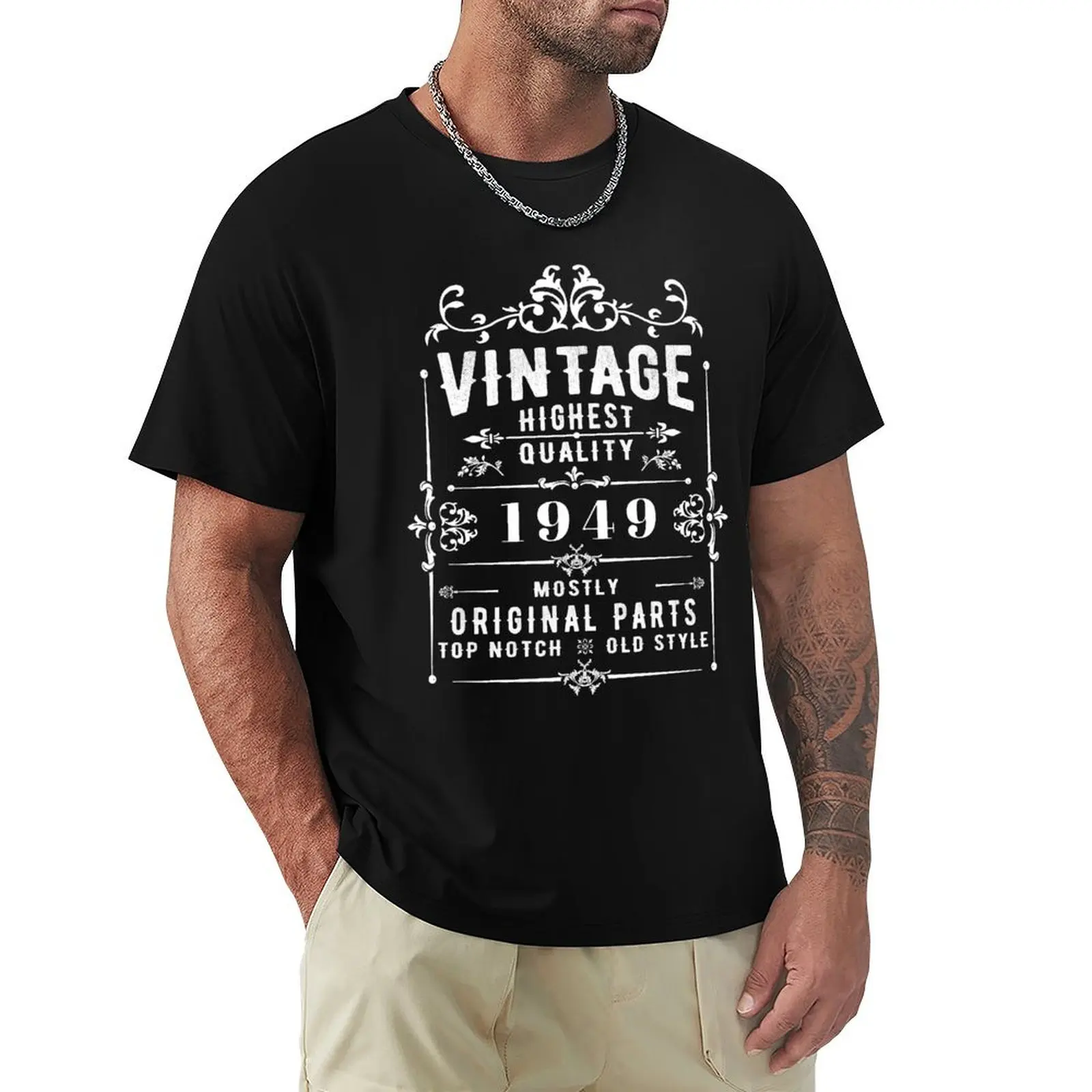 

Vintage 1949 T-Shirt animal prinfor boys summer clothes plus sizes mens t shirts casual stylish