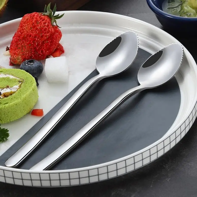 A3PA Ice Cream Dessert Spoon Serrated Fruit Coffee Stirring Spoons Teaspoons