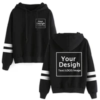 Custom Logo Hoodies for Men & Women - Personalized Design DIY Sweatshirt | Premium Striped Casual Hoody | Fashionable & Unique
