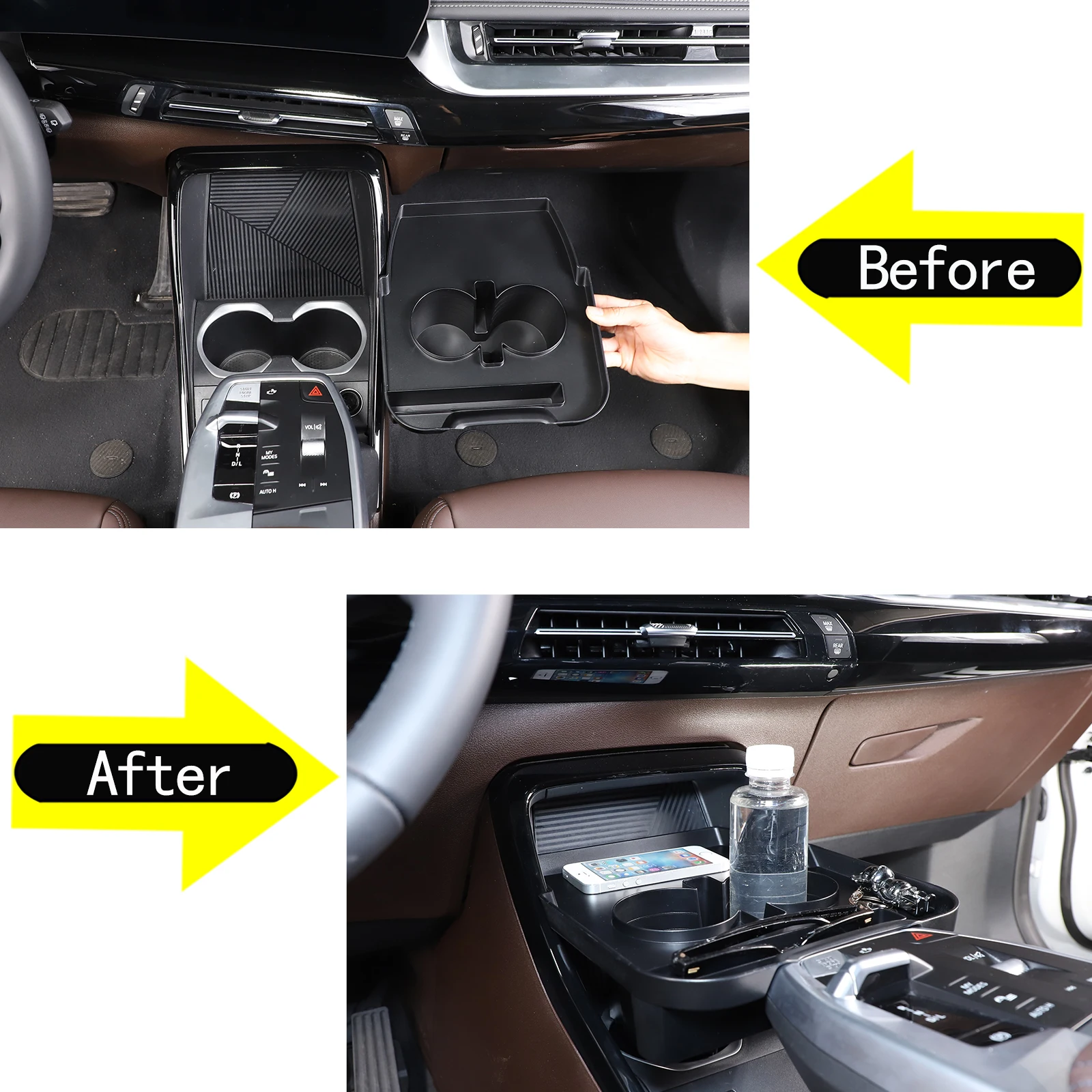 Portabicchieri Per BMW X1 IX1 U11 2022-2024 - Inserti TPE Anti-rovesciamento - Foto 12