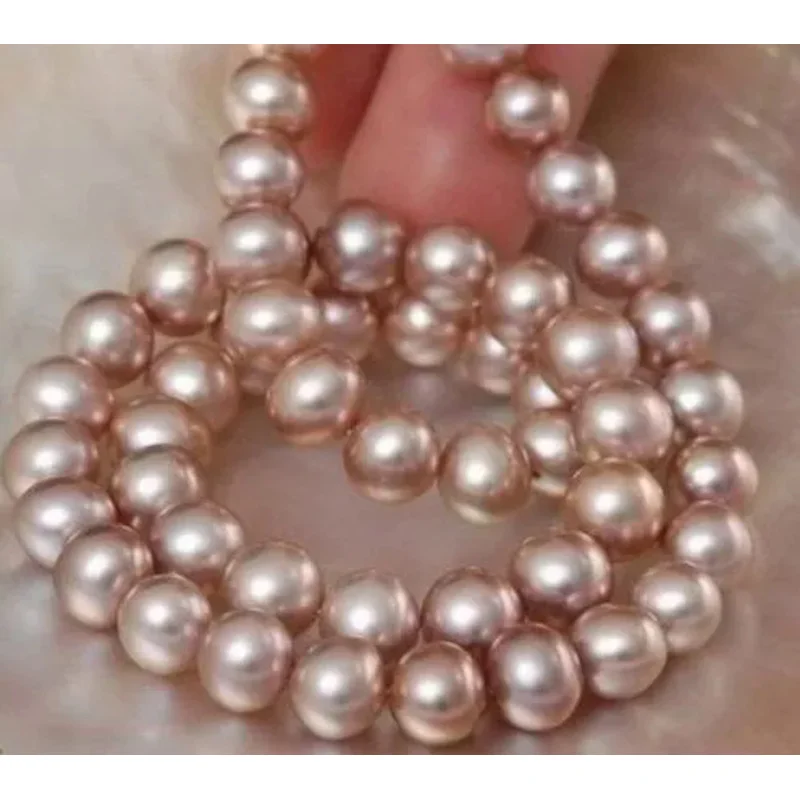 

perfect round 18 "10-11MM genuine lavender pearl nelace