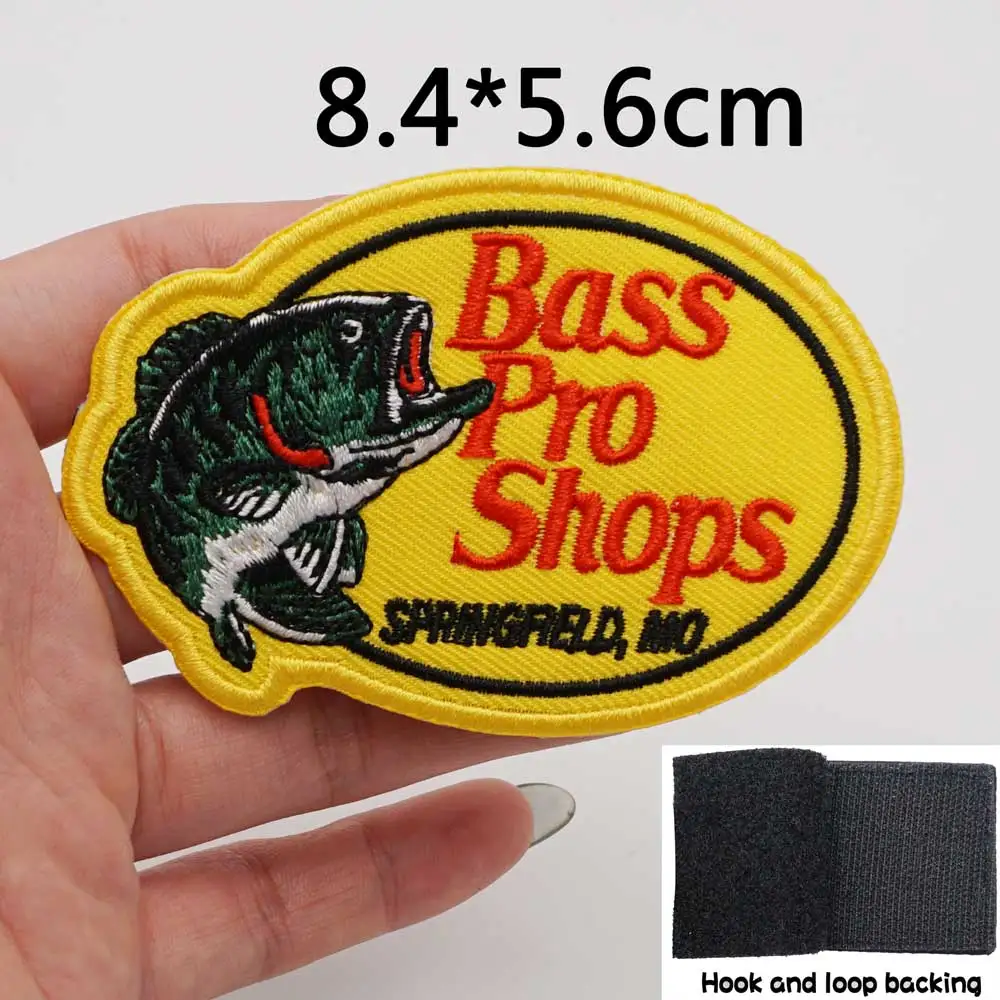 BASS Pro Shops Back Jacket Fishing Fish Vtg Iron On Patch