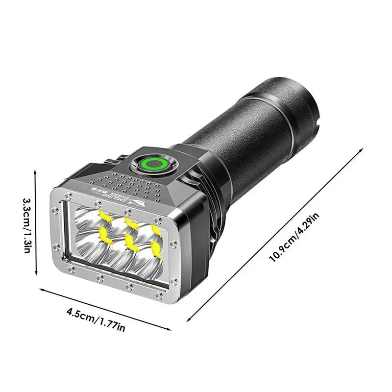 강력한 충전식 LED 손전등, USB 고출력 LED 손전등, 줌 랜턴, 롱 샷 토치