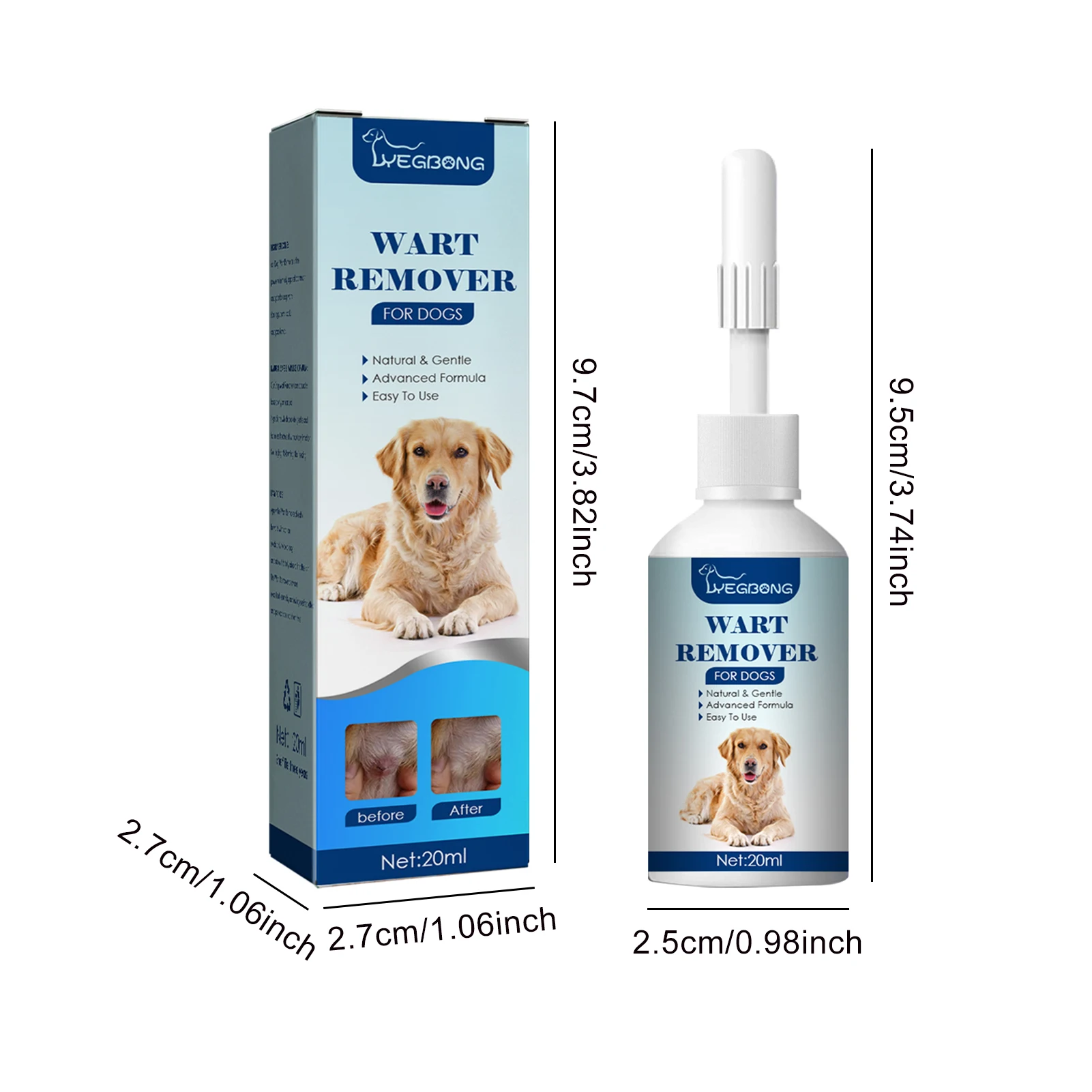 Dog Wart Remover 20ml 100 Natural No Acids Animal Safe Helps To Eliminate Skin Painless