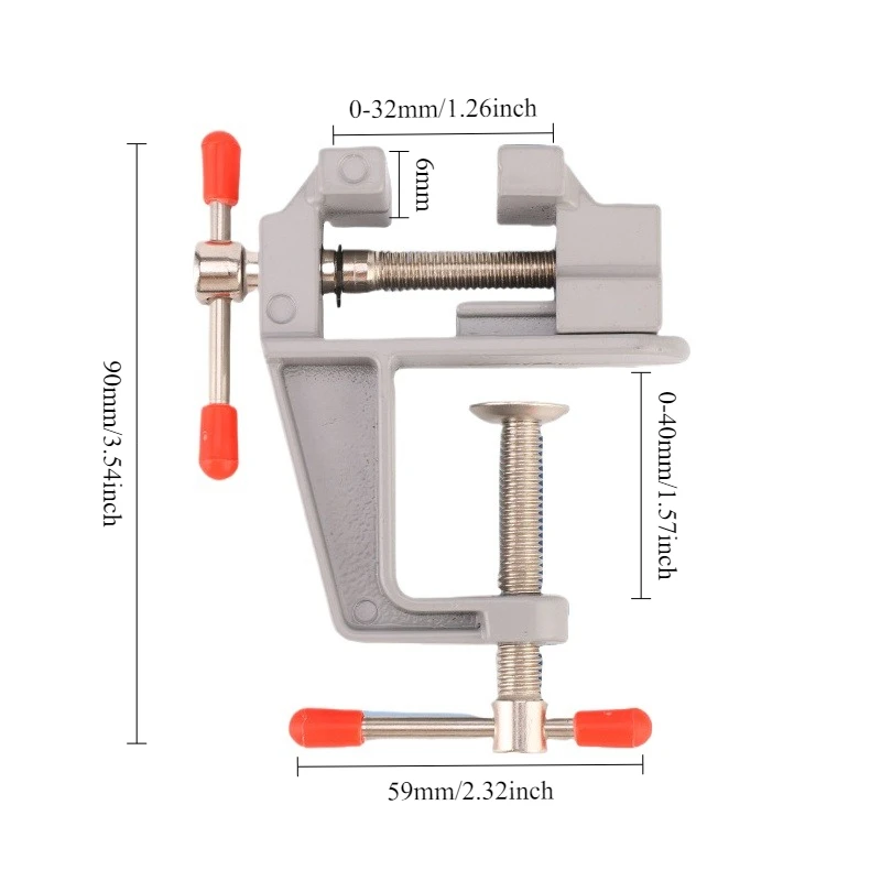Mini bench vise 3.5" aluminum for jewelers hobby