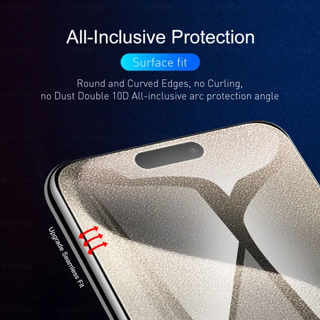 6-en-1] pour protecteur d'écran iPhone 15 Pro (6,1 po), protecteur d'écran  arrière iPhone 15 Pro et écran avant