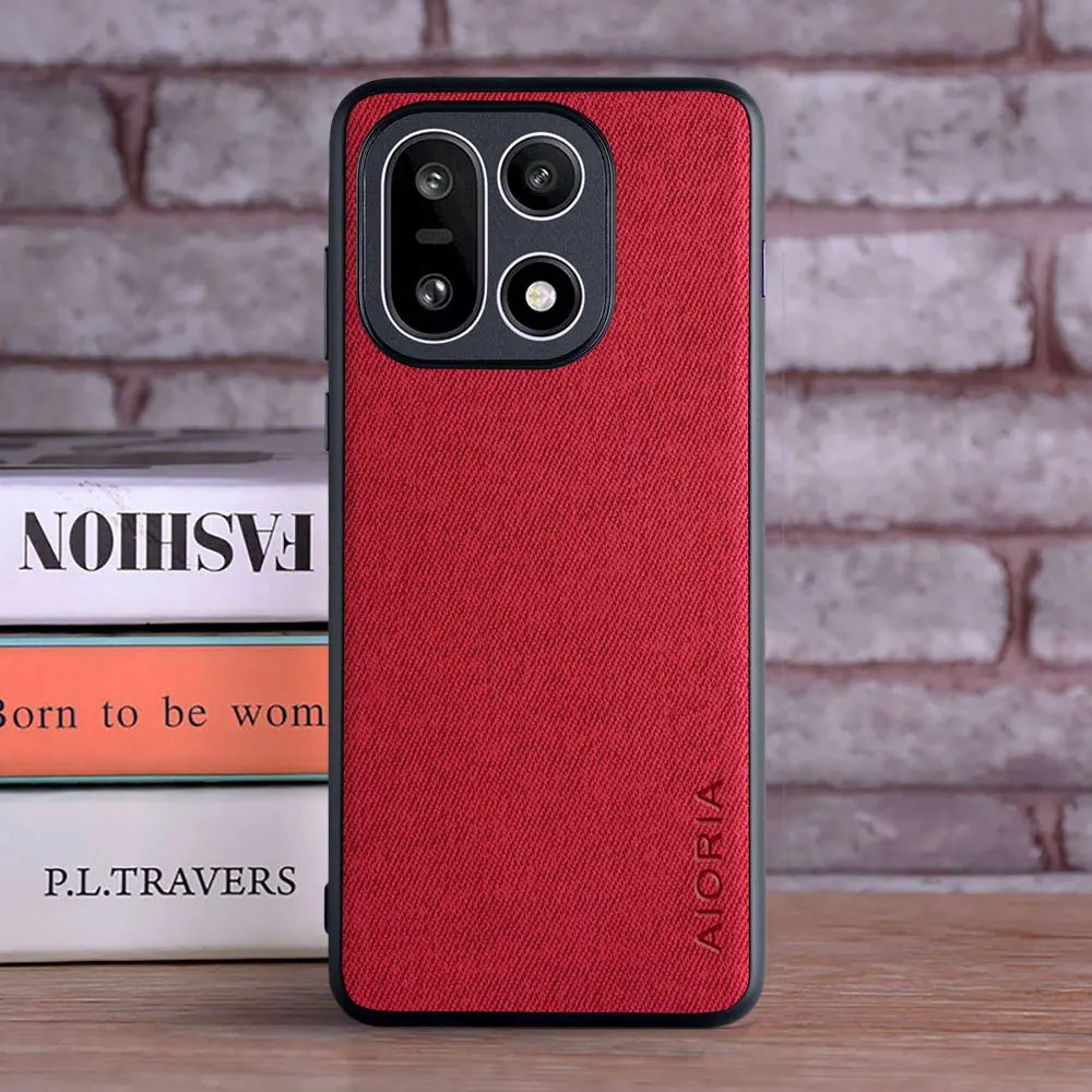 Luxury Textile Leather Skin Soft TPU Phone Case Cover