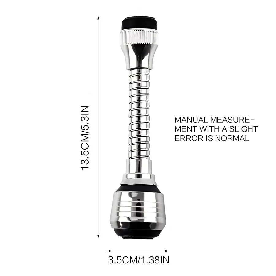 Faucet Sprayer Kitchen Stainless Steel Water-saving Device Lengthening Rotating Splash Proof Extender Bubbler
