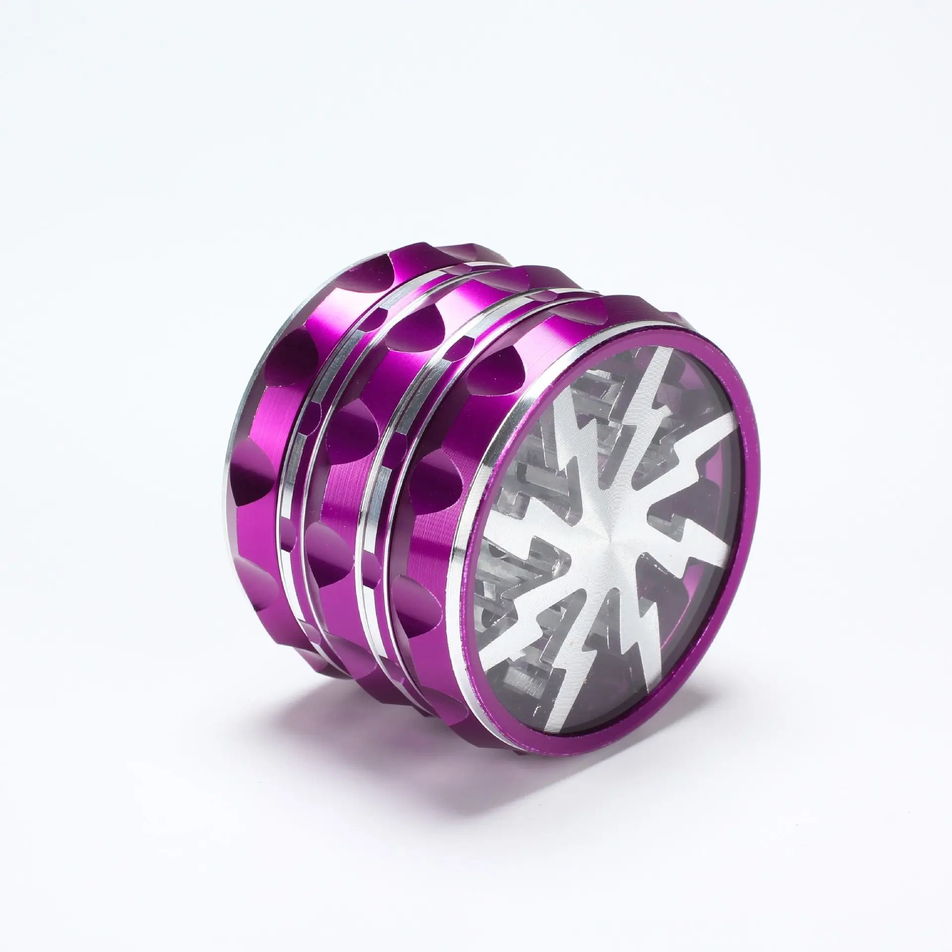 Compact Hand Crank Aluminum Grinder with Clear Top, Black and Green – Perfect Gift