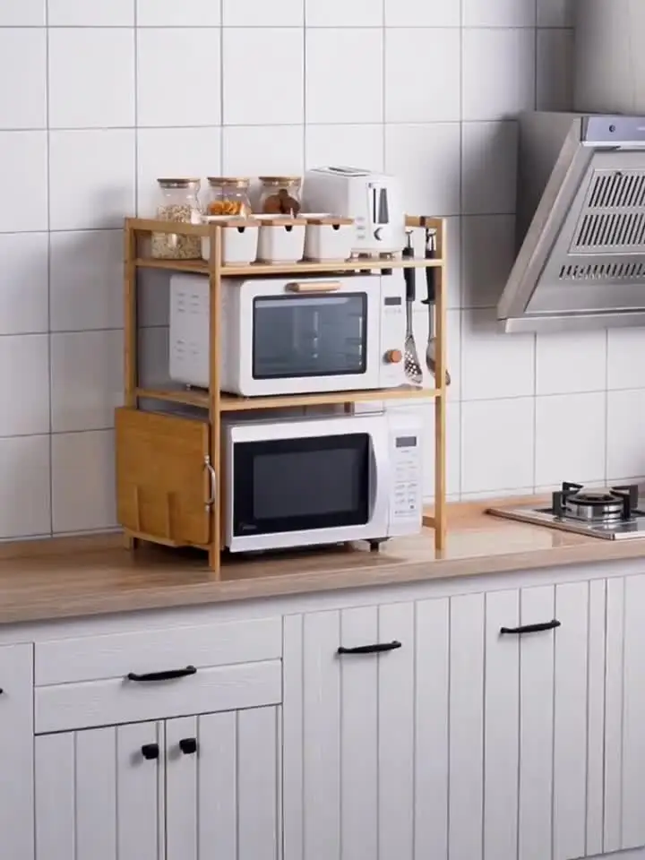 Microwave Rice Spice Racks In Kitchen Storage & Organization Microwave ...