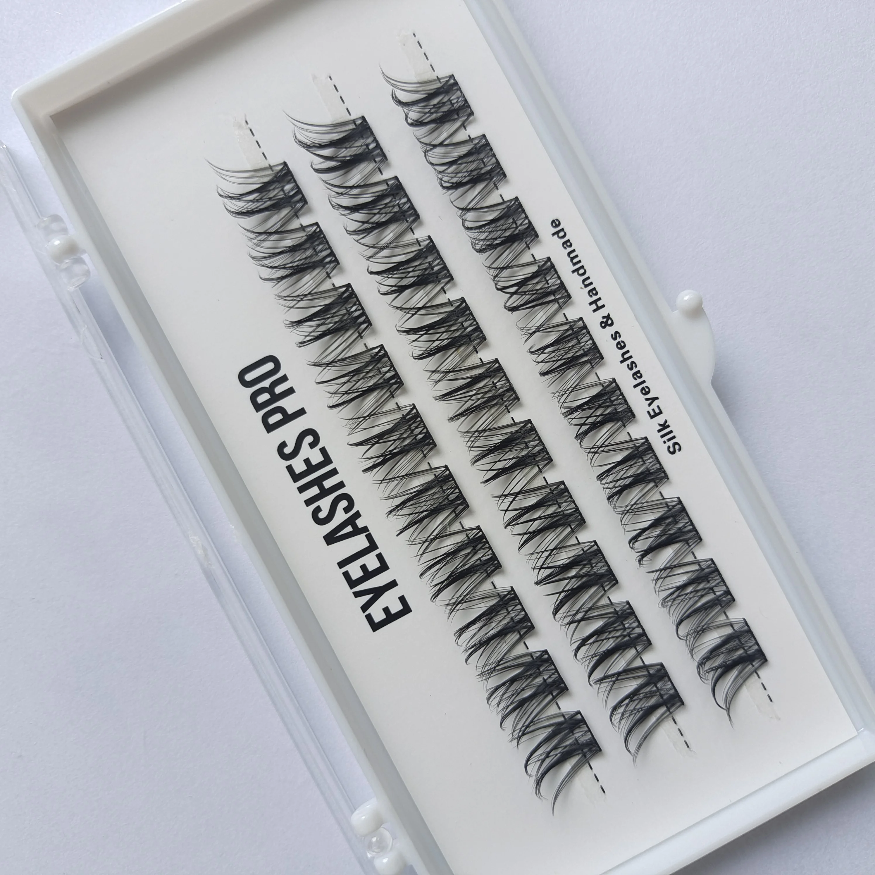 F004 DIY Handgemachte Wimpern Verlängerung Segmentierte Flase Wimpern Dramatische Wimpern Bundles Weiche Band Streifen Wimpern Make-Up Wimpern
