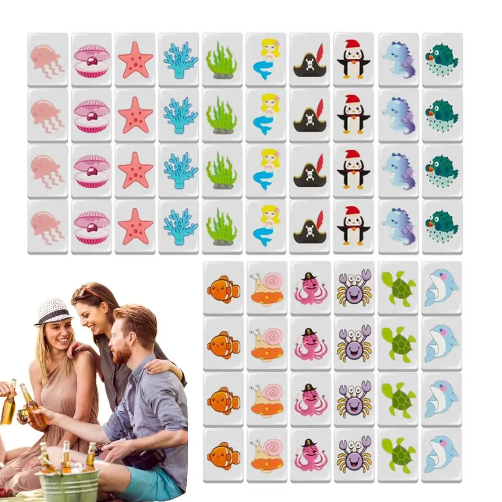 Set Da Gioco Mahjong Con Motivi Bandiera - 65 Mattoncini Da 24 Mm - Compatto E Portatile Per Viaggi E Feste