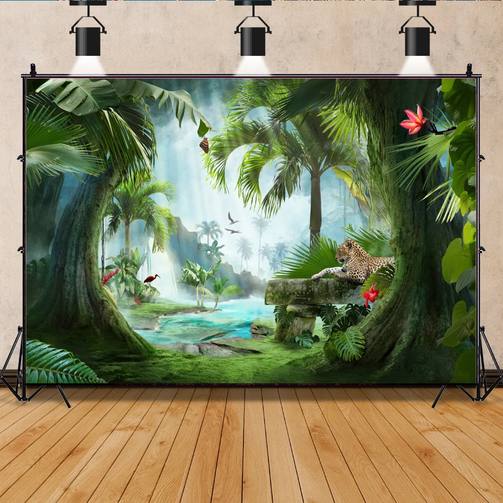 

Laeacco Fairy Tale Forest backdrops for photographers Jungle Dreamy Wonderland photographic Baby Birthday Photo Studio Prop