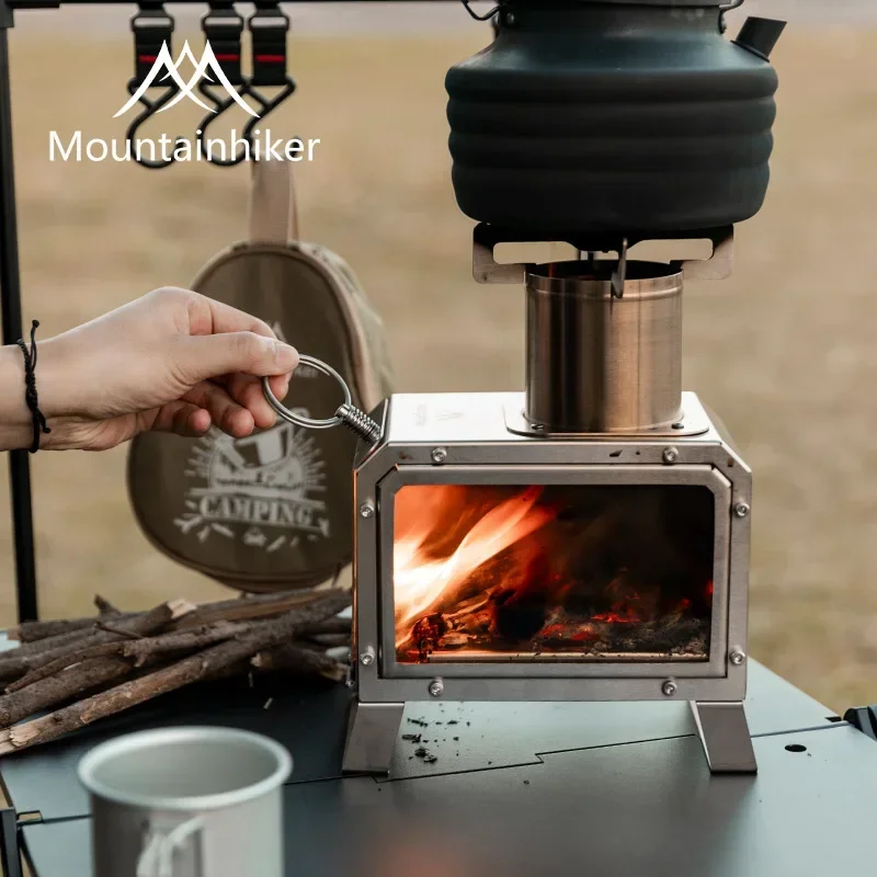 MOUNTAINHIKER Stainless Steel Portable Wood Camping Stove 3