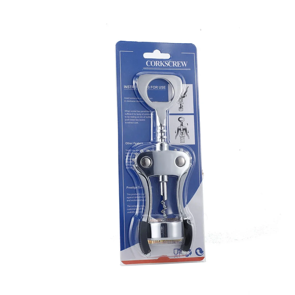 1pc-Wine Opener Stainless Steel Opener Zinc Alloy Premium Wing Corkscrew Wine Bottle Opener with Multifunctional Bottles Opener