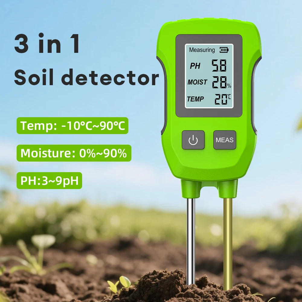 3 in 1 Soil Acidity Temperature Moisture Tester