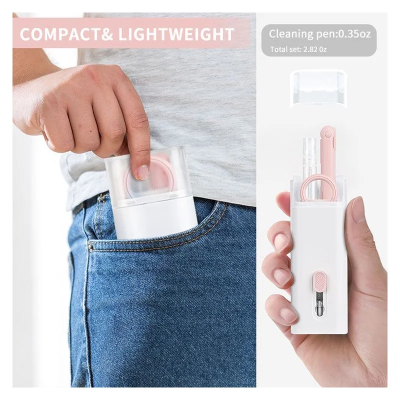 7-in-1 키보드 청소 키트, 에어팟 클리너 헤드셋 클리너 펜, 노트북 화면 청소, 블루투스 이어폰 청소 세트