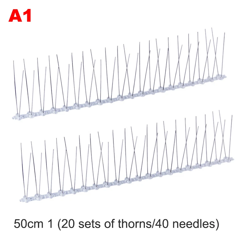 Plastic and Stainless Steel Bird Deterrent Spikes Strip