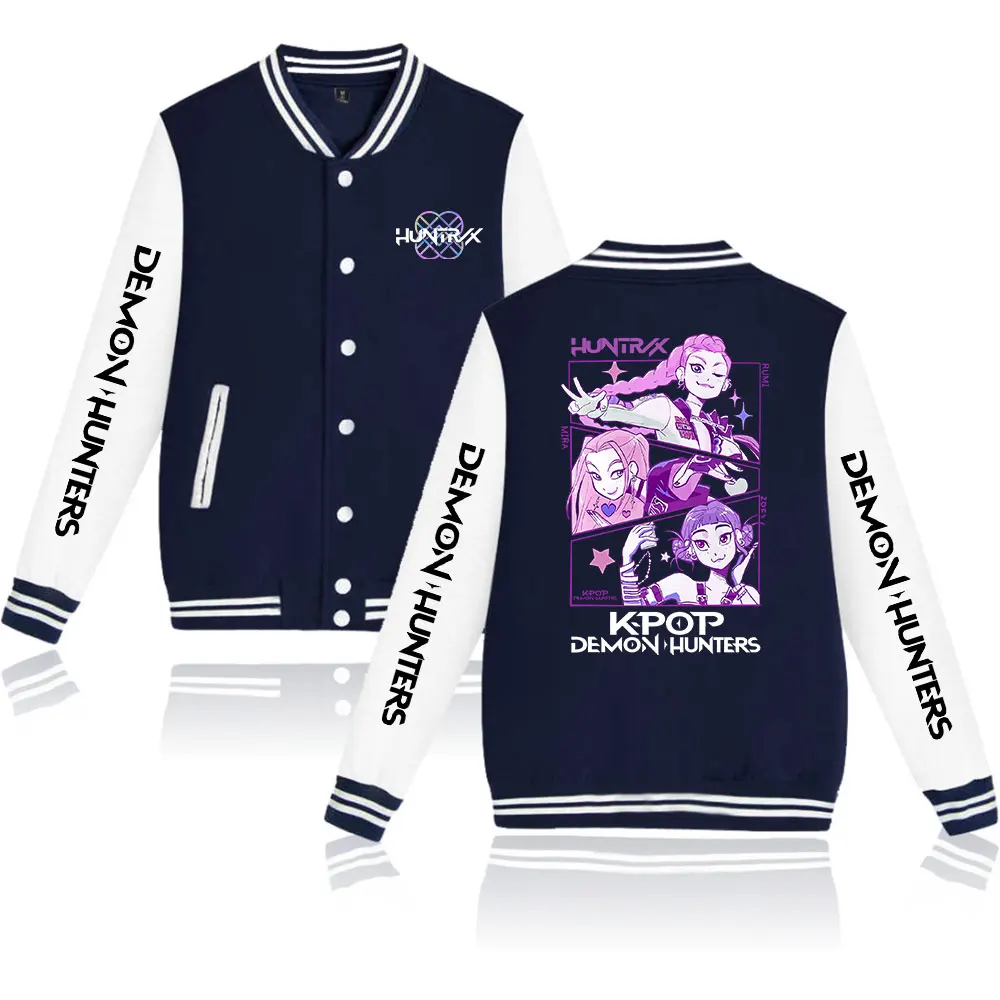 Veste Varsity Style Kpop Pour Enfants/ados - Style Baseball, Motif Anime - Manches Raglan, Coupe Décontractée - Pour Garçons Et Filles - 7