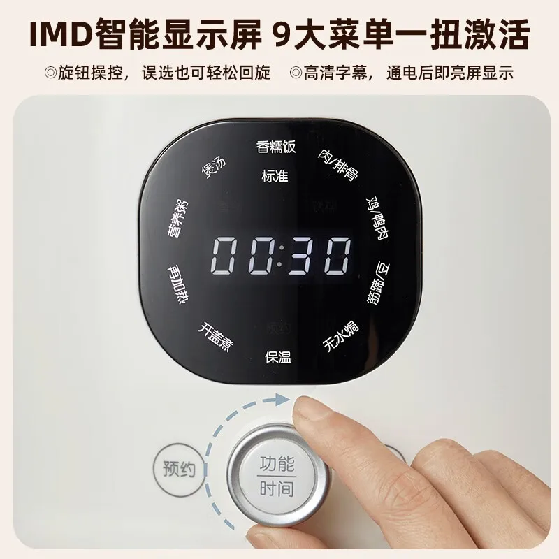 Electric Pressure Cooker Household 2L Intelligent Pressure Cooker Multifunctional Double-bladder One-key Relief Exhaust