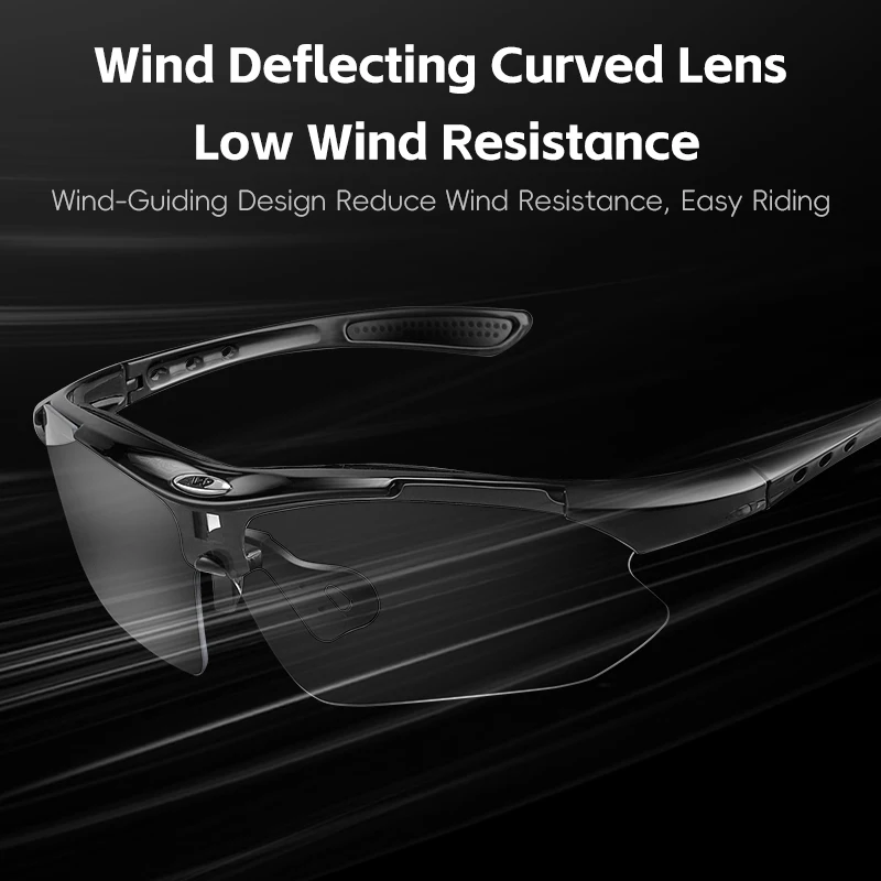WEST BIKING Photochromic Cycling Glasses Lightweight Outdoor Sport Climbing Fishing Driving Sunglasses Windproof Goggles Eyewear