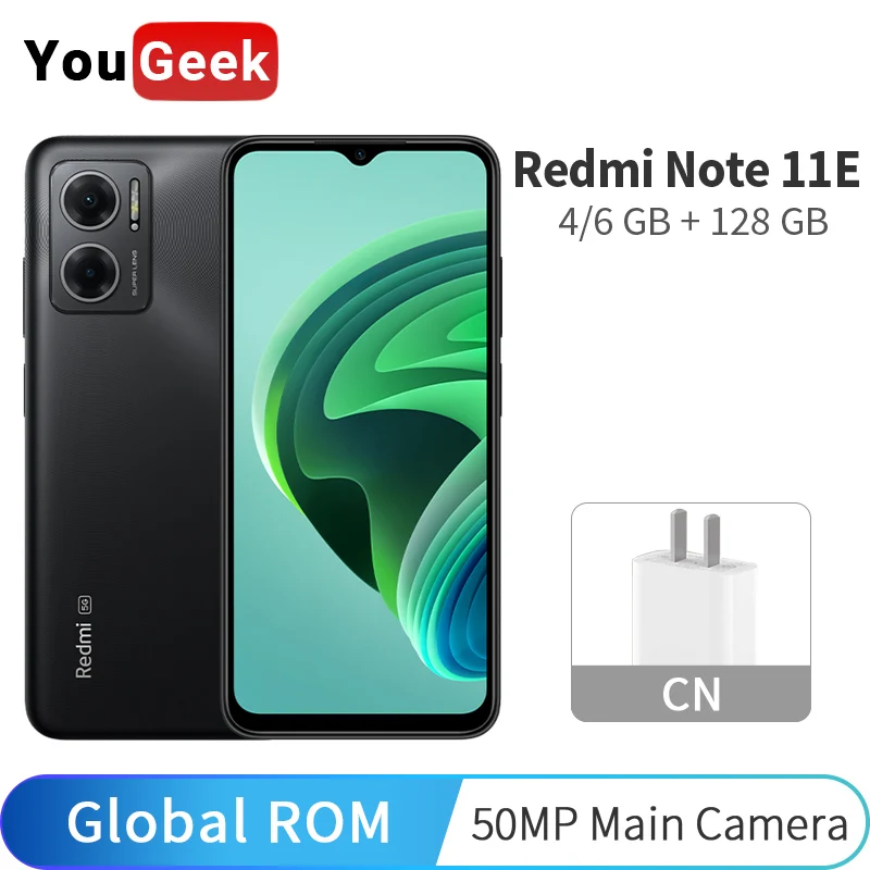  Xiaomi Redmi Note 11E с глобальной прошивкой, камера 50 МП, 5000 мАч, поддержка быстрой зарядки 18 Вт, 6,58 дюйма, 90 Гц, сотовый телефон с регулировкой яр…