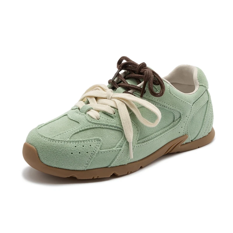 DIMANYU Genuine Leather Gump Shoes Women 2025 Spring Retro Lace-up Sneakers Female Casual Non-slip Women's Shoes women sneakers