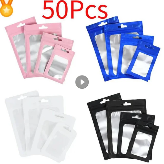 Plastic Bags For Jewelry Self-Sealing Laser Small Retail Pouch With Clear  Display Window Jewelry Packaging Gift Zip Lock Bag - AliExpress