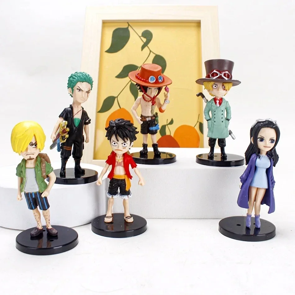 6pcs/set Anime One Piece Action Figure PVC Luffy Action Collectible Model Decorations Doll Children Toys Christmas Gift