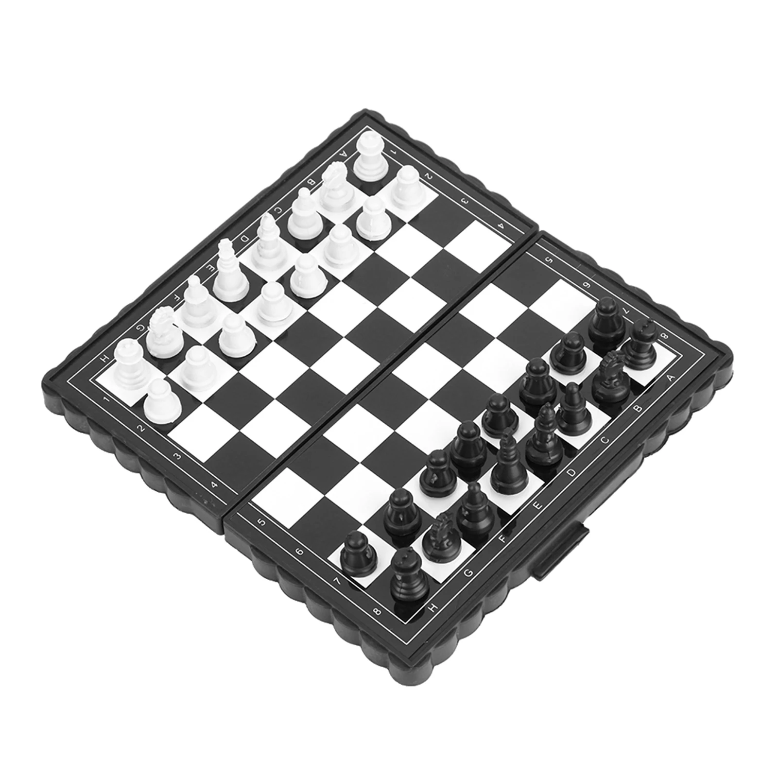 Magnetic Chess Set, Portable Plastic Folding Chessboard Magnetic Chess Set Game for Party Family Activities