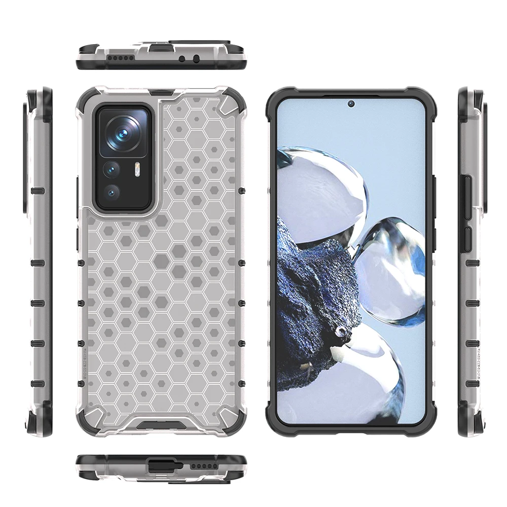 Custodia Per Xiaomi Mi 13 12 T Pro 12 T 12 T Mi12T Cover Militar Armor Air-Bag Copertura Anti-Caduta Soft Honeycomb Shell Phone Back Fundas
