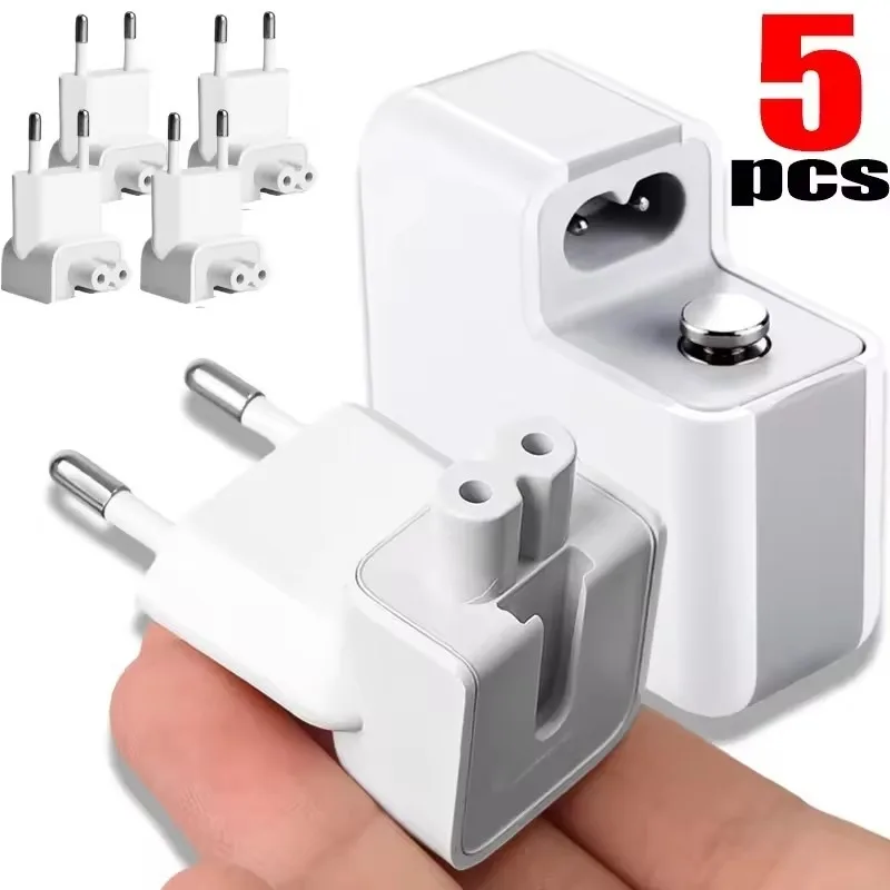1-5Pcs EU AC 전원 플러그 어댑터 여행용 벽면 콘센트 변환기 iPad 10W/12W 어댑터용 MacBook MagSafe 45/60/85W용 덕 헤드
