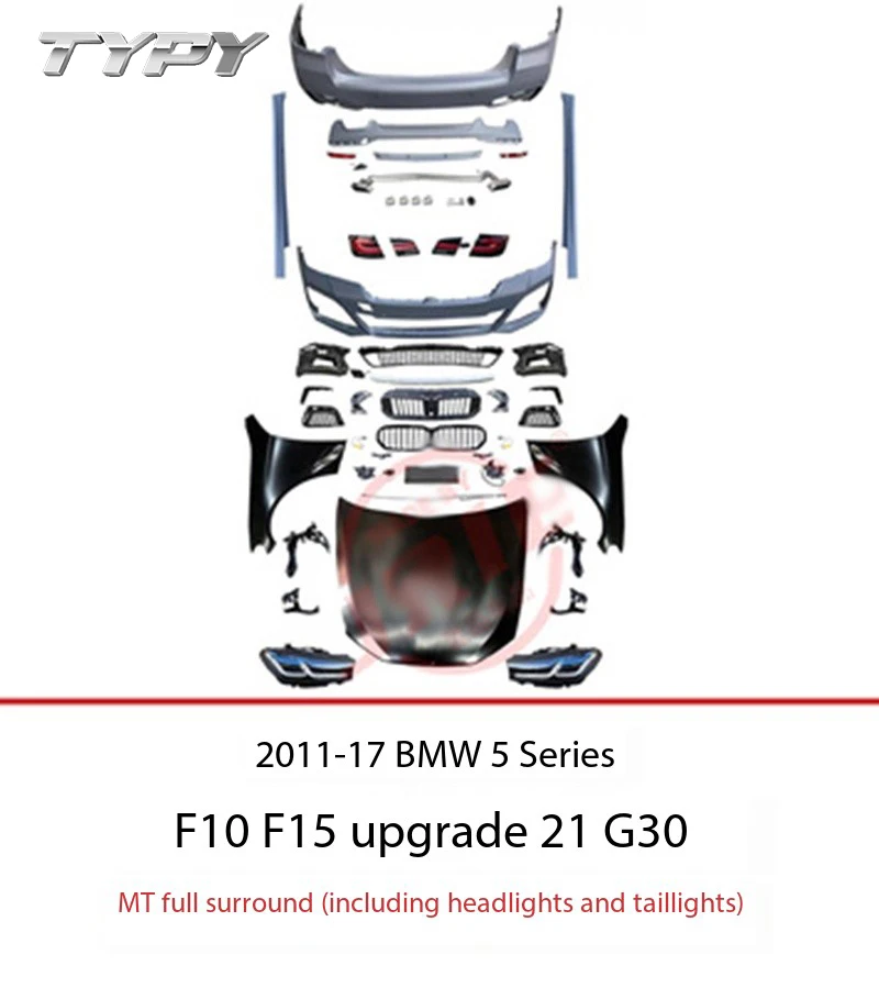 

Наборы модифицированных бамперов для кузова автомобиля, аксессуары для BMW 5 серии F10 2011-2017, обновление до G30 2021 MT, КОМПЛЕКТЫ КУЗОВОВ