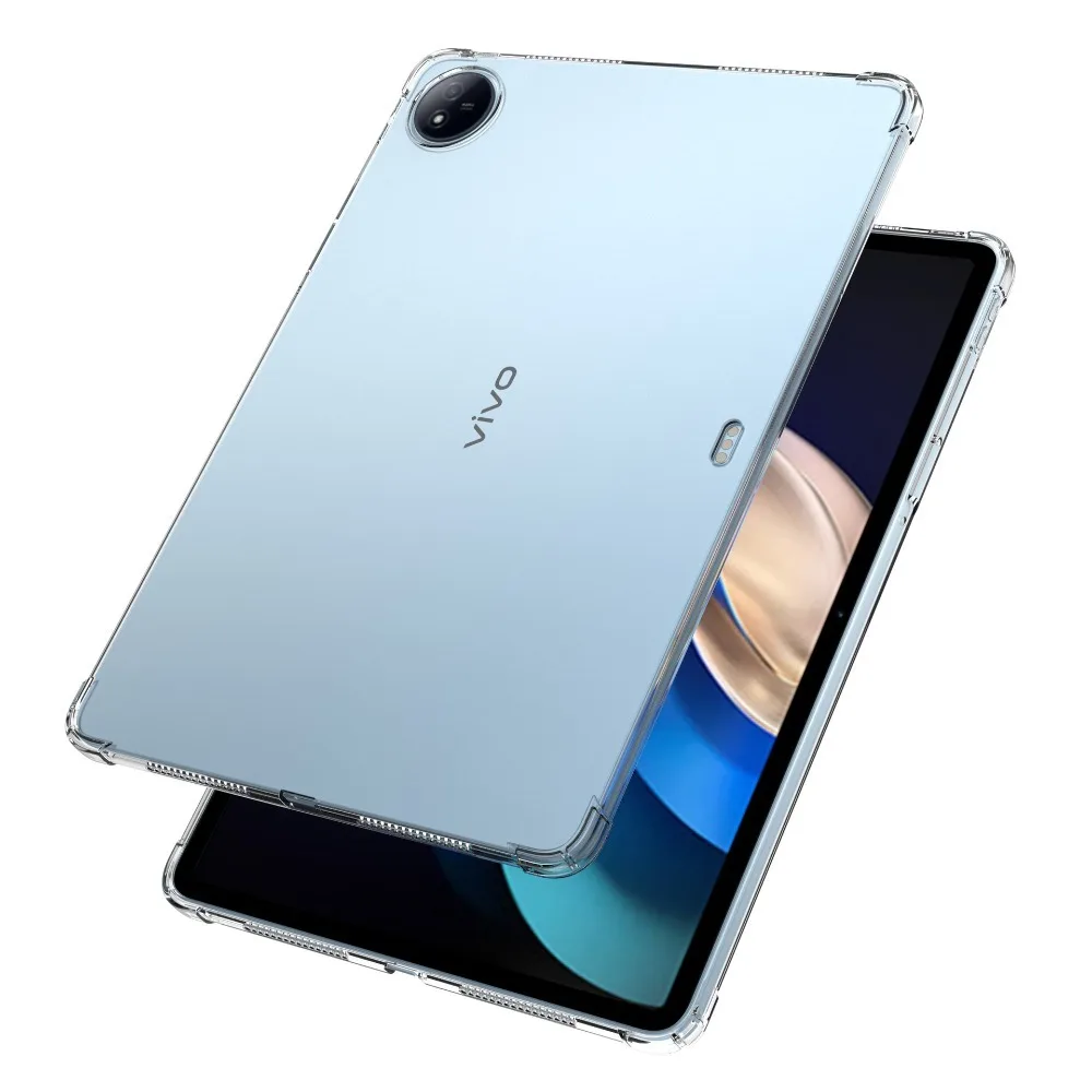 Shockproof Transparent TPU Tablet Cover - Soft Protective Back Case