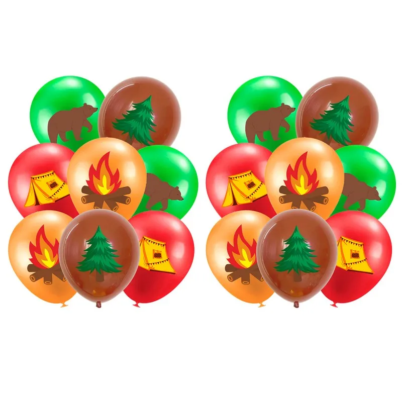 16Psc-Set-12Inch-Outdoor-Camper-Theme-Balloons-Torch-Printed-Balloons ...